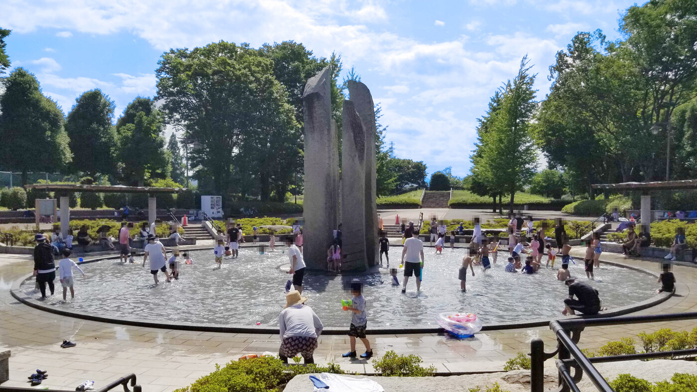 秋留台公園のじゃぶじゃぶ池