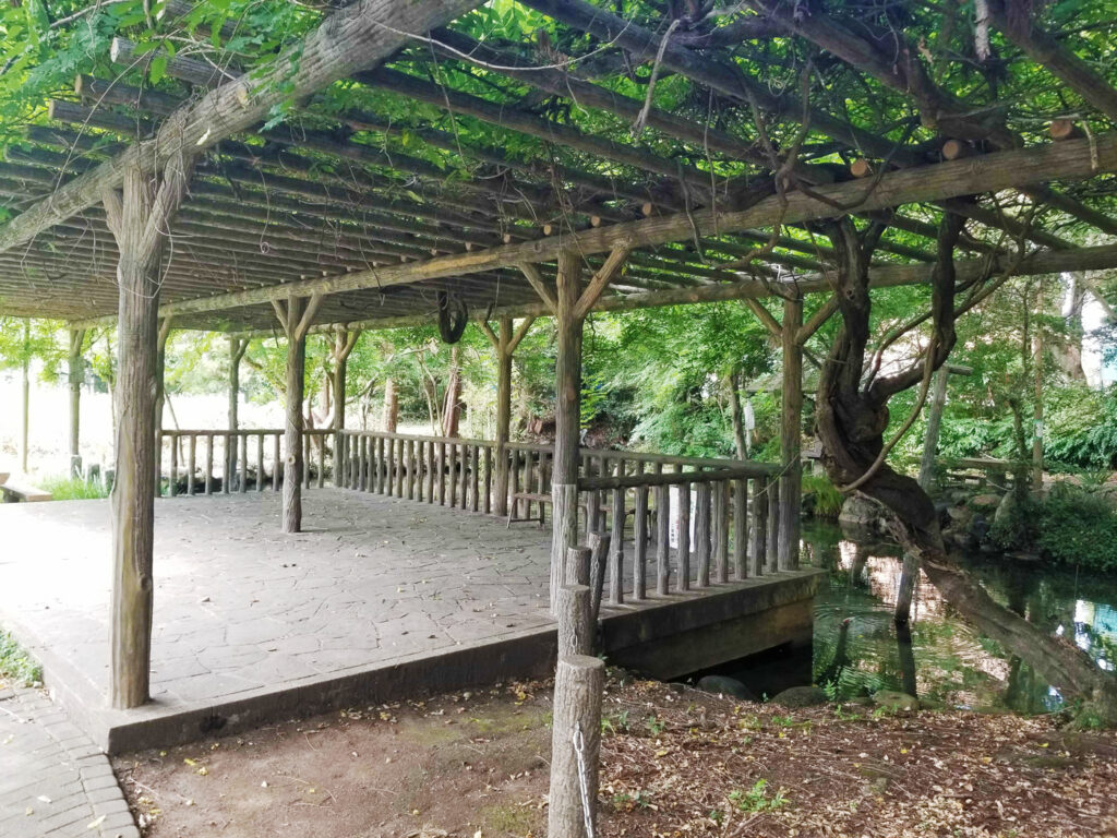 あきる野市二宮神社お池のテラス