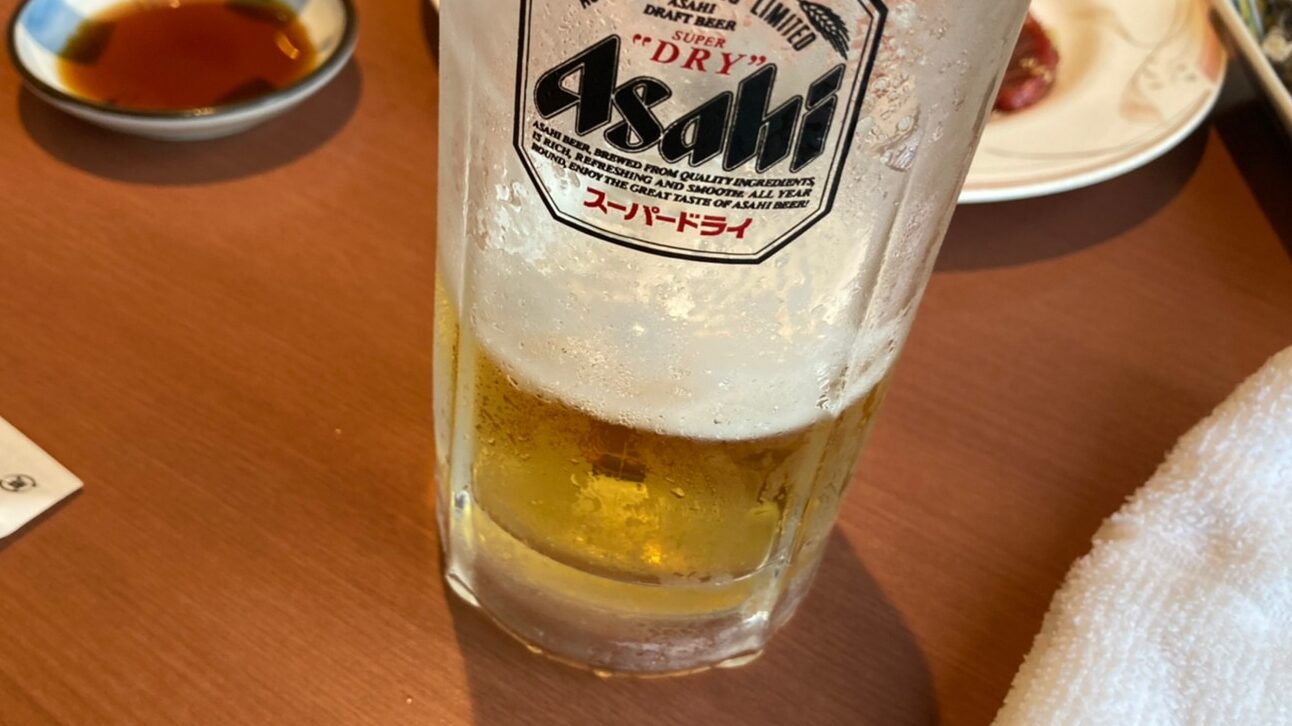 あきる野 炭火焼肉 まつざかの生ビール